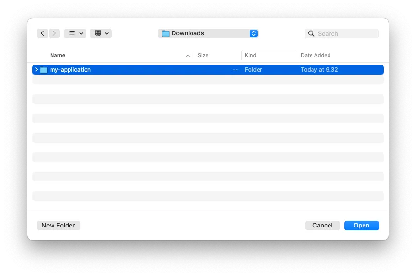 IntelliJ IDEA open project dialog